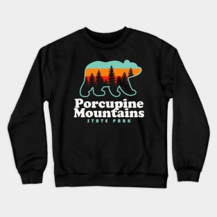 Porcupine Mountains Michigan Camping Hiking Bear Crewneck Sweatshirt